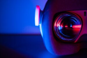 Ambiente imersivo do metaverso com tecnologia de realidade virtual